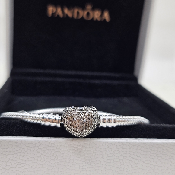 Pandora Heart ❤️ snake chain bracelet. - Picture 4 of 7